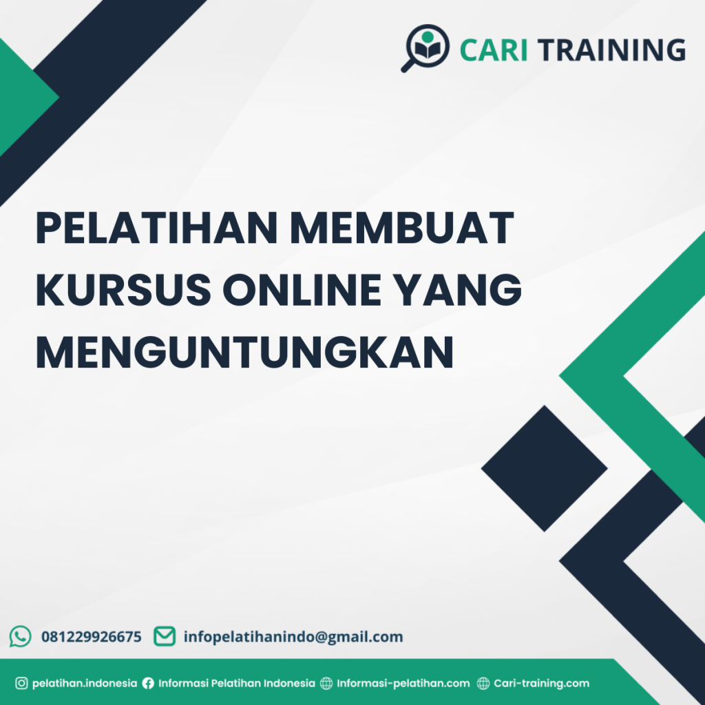 PELATIHAN MEMBUAT KURSUS ONLINE YANG MENGUNTUNGKAN