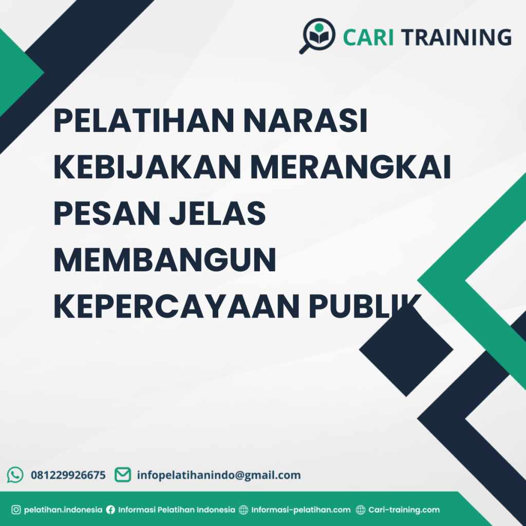 PELATIHAN NARASI KEBIJAKAN MERANGKAI PESAN JELAS MEMBANGUN KEPERCAYAAN PUBLIK