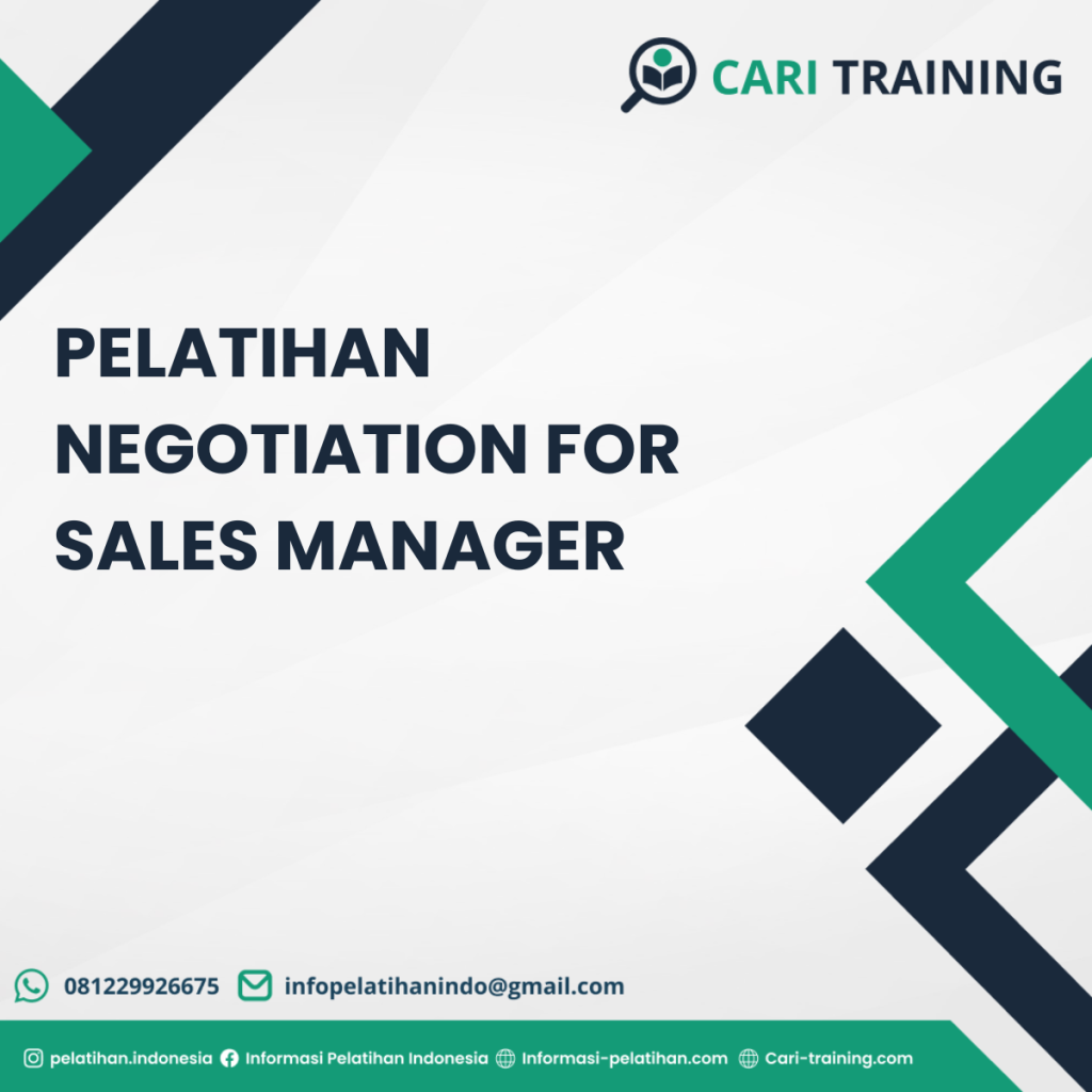 Pelatihan Negotiation for Sales Manager